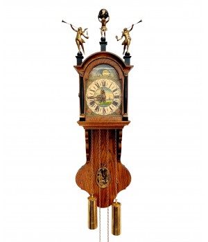 Часы настенные Wuba Zaanse Clock, механические, лунный календарь (14). Голландия