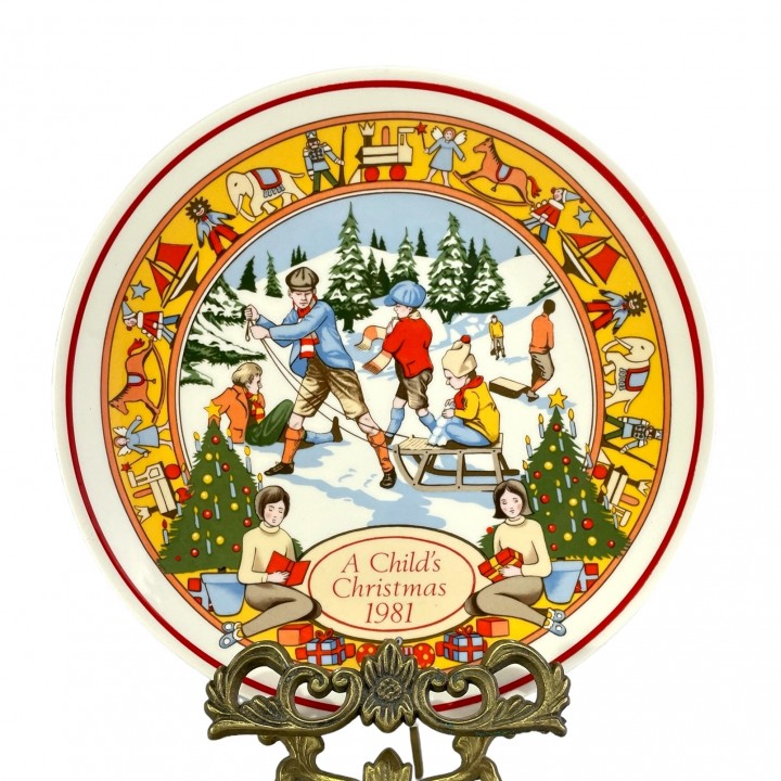  Декоративная тарелка Рождество 1981 год, Wedgwood. Англия