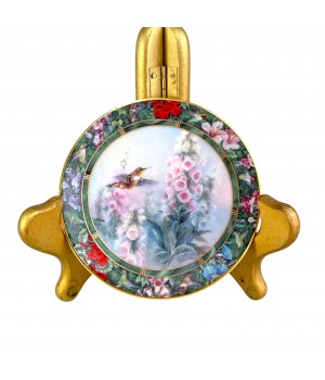 Декоративная тарелка Птицы Рыжая Колибри, George, Lena Liu. США