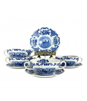 Бульонные пары Wedgwood, Royal home of Britain, синяя. Англия