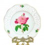 Чайное трио №12 Rosa Gallica, Schumann Arzberg, прорезной фарфор. Германия