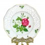 Чайное трио №1 Rosa Indica, Schumann Arzberg, прорезной фарфор. Германия