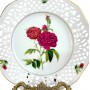 Чайное трио №8 Rosa Gallica Bordo, Schumann Arzberg, прорезной фарфор. Германия