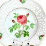 Чайное трио № 3 Rosa Centifolia Burgundiaca, Schumann Arzberg, прорезной фарфор. Германия