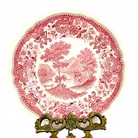 Тарелка пирожковая Villeroy Boch, Burgenland, красная. Германия