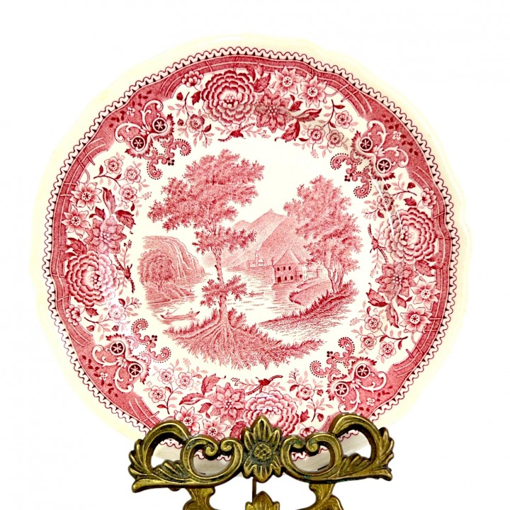 Тарелка пирожковая Villeroy Boch, Burgenland, красная. Германия