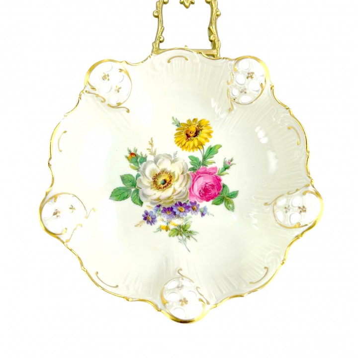 Блюдо глубокое на ножках, фарфор, Rosenthal&Kronach, Moliere. Германия