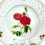 Декоративная тарелка №8 Rosa Gallica Bordo, Schumann Arzberg, прорезной фарфор. Германия