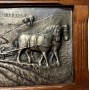 Панно, картина барельеф Пашня, олово, BMF. Германия