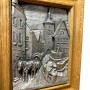 Ключница барельеф Старый город, олово, BMF. Германия