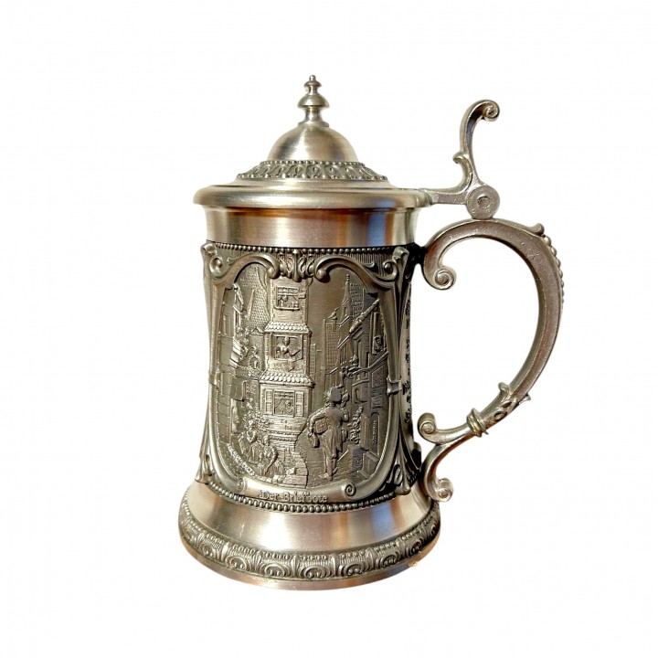 Кружка пивная, оловянная Почтальон, BMF. Германия