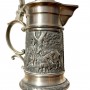 Кувшин с крышкой Пастух, олово SKS. Германия
