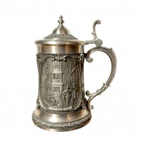 Кружка пивная, оловянная Почтальон, WMF. Германия