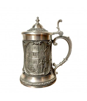 Кружка пивная, оловянная Почтальон, WMF. Германия