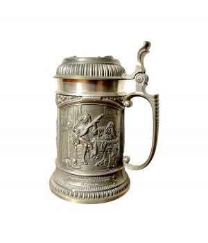 Кружка пивная, оловянная Игра на лютне, WMF. Германия