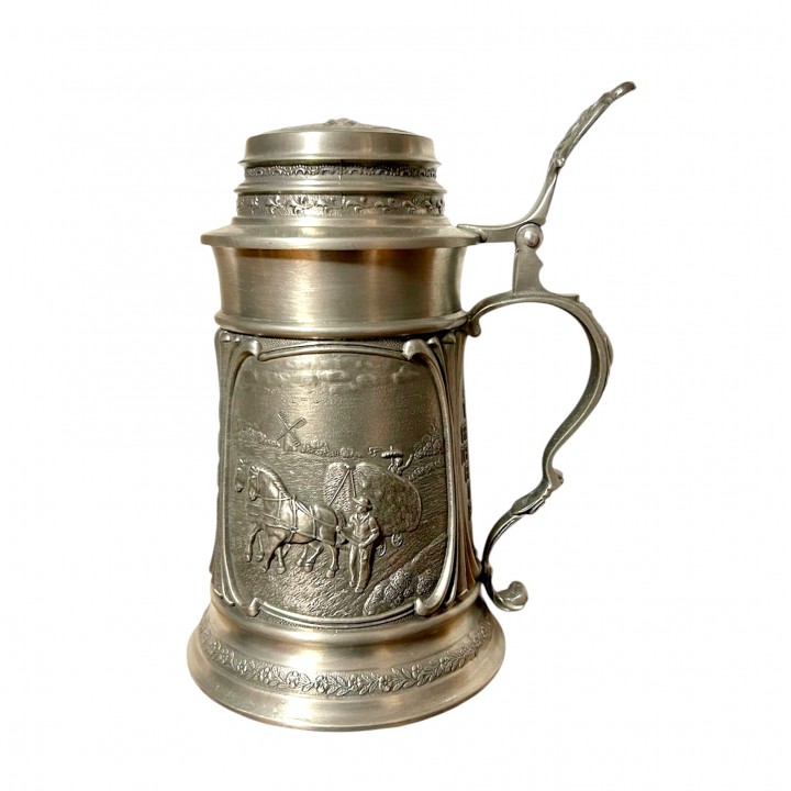 Кружка пивная, оловянная Посевная, BMF. Германия