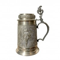 Кружка пивная, оловянная Рыцарь, BMF. Германия