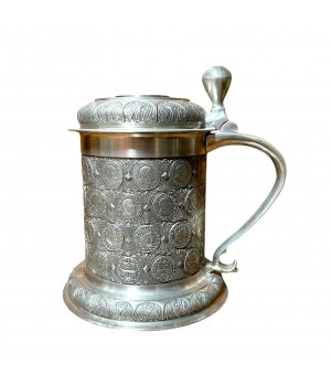 Кружка пивная, оловянная Монеты, Grenningloh. Германия