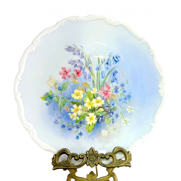 Декоративная тарелка Primrose Beds, Грядки примулы, Royal Albert, фарфор, винтаж. Англия