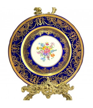 Блюдо кобальт Aynsley. Англия