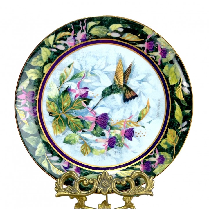 Декоративная тарелка Ягодная Колибри, Royal Doulton. Англия