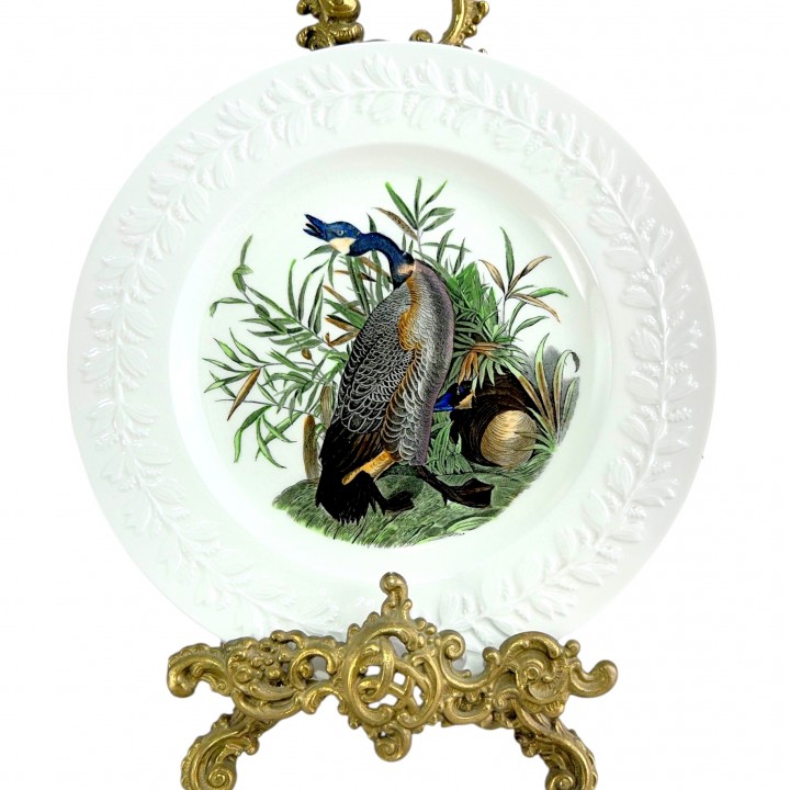 Декоративная тарелка Селезень и утка, John James Audubon, кракелюр. США