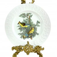 Декоративная тарелка Сойка на сосновой ветке, John James Audubon. США