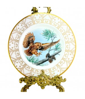 Декоративная тарелка Восточная сова Ворчун, Edward Marshall Boehm. США
