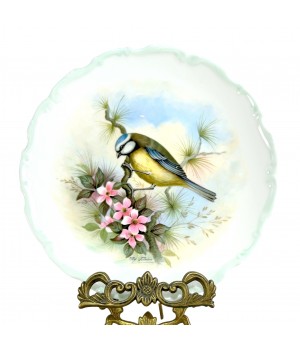  Декоративная тарелка Птицы, Голубая синица, Royal Albert. Англия