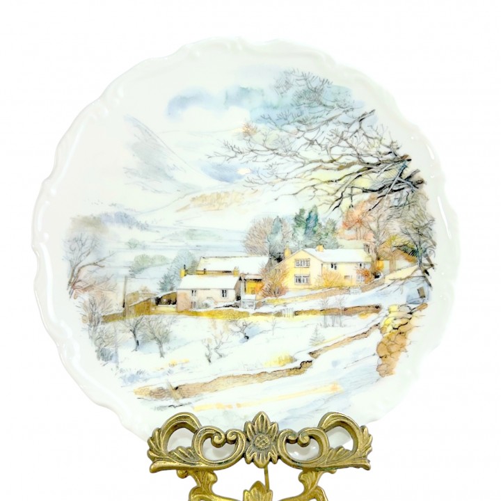  Декоративная тарелка Зима, Royal Kent. Англия