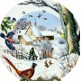 Декоративная тарелка Рождество в деревне, Лесники, Wedgwood, фарфор. Англия
