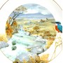 Декоративная тарелка Уединенный ручей в ноябре, Royal Worcester. Англия
