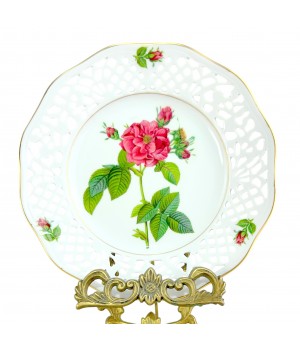 Декоративная тарелка №10 Rosa Turbinata, Schumann Arzberg, прорезной фарфор. Германия