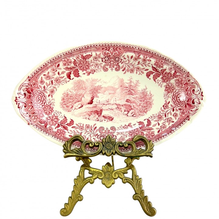 Блюдо овальной формы, с ручками Villeroy Boch, Burgenland, красный. Германия