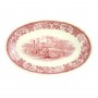 Блюдо овальное, высокое Villeroy Boch, Burgenland, красный. Германия