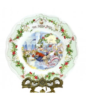 Декоративная тарелка The Snow Ball, Снежки, Royal Doulton. Англия
