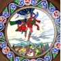 Декоративная тарелка Русские сказки Кощей несет Марью Моревну, Johann Seltmann. Германия
