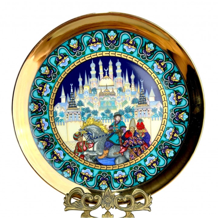 Декоративная тарелка Русские сказки Firebird, Жар-Птица, Johann Seltmann. Германия