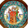 Декоративная тарелка Русские сказки Vasilisa the fair, Василиса Прекрасная и красный рыцарь, Johann Seltmann. Германия
