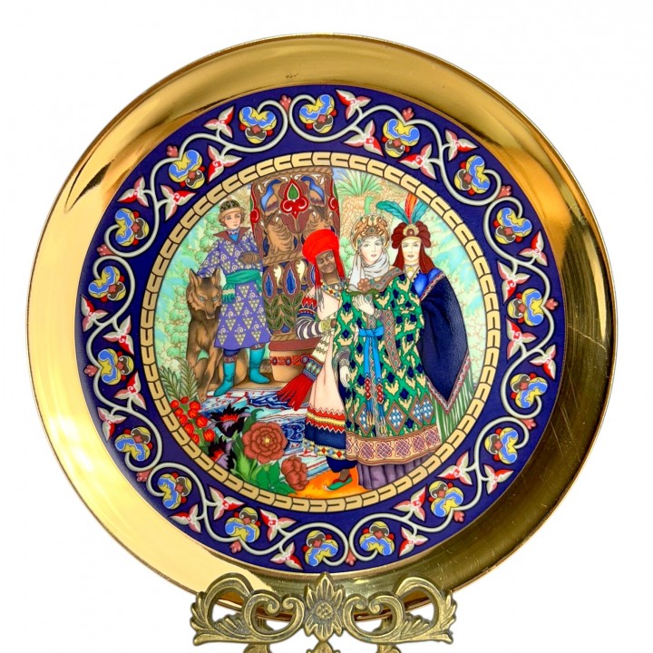 Декоративная тарелка Русские сказки Царь Берендей, Johann Seltmann. Германия