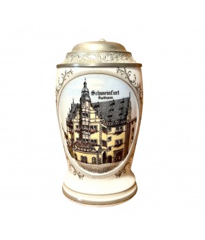  Пивная кружка с крышкой Schweinfurt Rathaus, Altenkunstadt. Германия