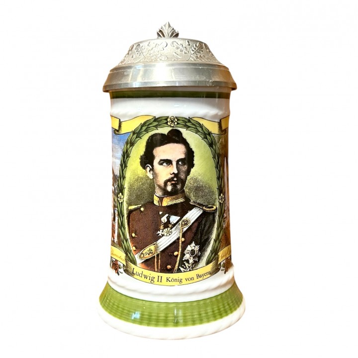 Пивная кружка с крышкой Людвиг II, Seltmann Weiden. Германия