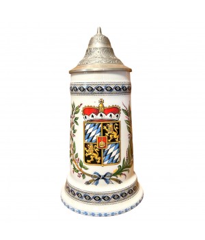 Пивная кружка с крышкой Герб, Kuhr. Германия
