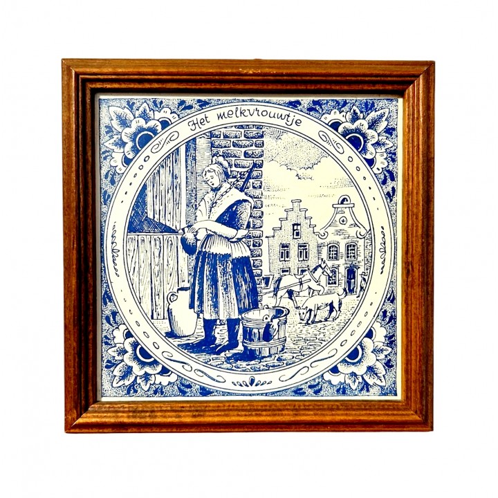 Изразец керамический Молочная леди. Голландия