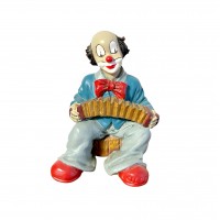 Статуэтка винтажная Клоун музыкант играет на гармошке, Gilde Clowns. Германия