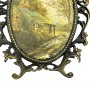 Картинка, шелкография Дом у реки, в бронзовой раме. Италия