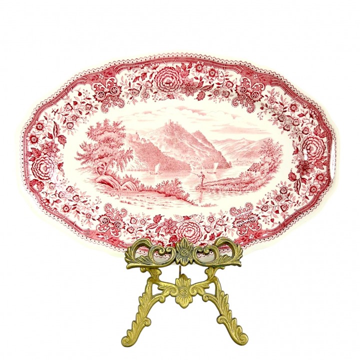 Блюдо овальное Villeroy Boch, Burgenland, красная посуда. Германия