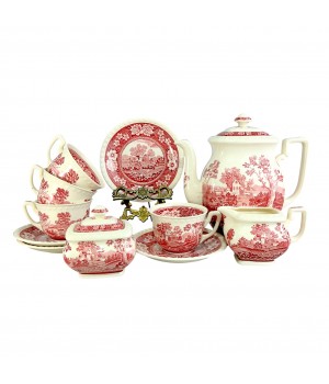 Чайный сервиз Villeroy Boch, Rusticana, красная посуда. Германия