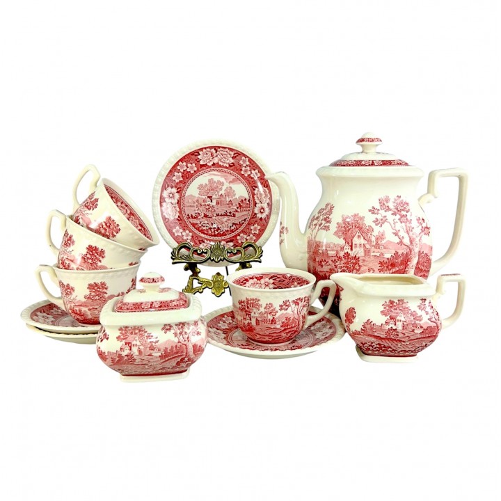 Чайный сервиз Villeroy Boch, Rusticana, красная посуда. Германия