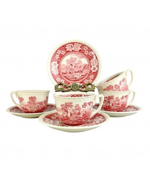 Чайные пары Villeroy Boch, Rusticana, красная посуда. Германия